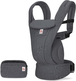 ergobaby מנשא אוורירי ארגונומי לתינוק מגיל לידה במהדורת דלוקס דגם Omni Deluxe Mesh צבע המנשא graphite-grey