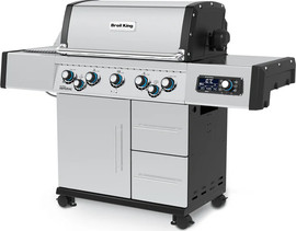 Broil King גריל גז 5 מבערים עם כירת צד אינפרא-אדום ושיפוד מסתובב Imperial 590Q IR 83,000 BTU מבית המותג הקנדי Broil King