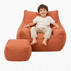 Eigheen כורסת פוף רביצה ענקית + הדום 100% ויסקו
