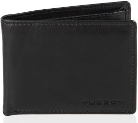 Hudson ארנק עור גבר עם מקומות אחסון רבים
