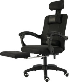 Rosso Italy כסא מנהל מזכירה מחשב אורטופדי נוח ואיכותי ריפוד נושם יוקרתי בצבע שחור