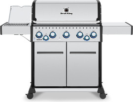 Broil King גריל גז 5 מבערים כולל כירת צד אינפרא-אדום ושיפוד מסתובב 70,000 Baron S 590 IR מבית המותג הקנדי Broil King
