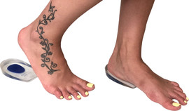 Fit Step Pro עקבי סיליקון שקוף לעקב עם נקודה כחולה לדורבן