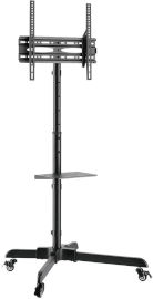 Aviv Audio מתקן נייד מעמד סטנד נייד לטלוויזיה עם גלגלים ומדף לממיר - למסכים עד "55