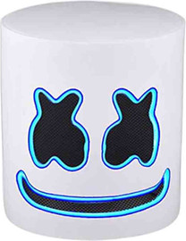 בי מגניב מסכת לד מרשמלו , DJ Marshmello מסכה חצי פנים מסכת השנה די ג'י מרשמלו