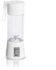 Berko Home בלנדר שייקר נייד נטען להכנת שייקים ומיצים - צבע לבן