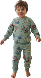BUBU סט פיג'מה בנים מפרץ ההרפתקאות ירוק