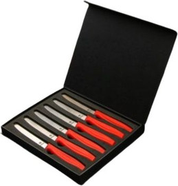 Boker Solingen סט שישה סכיני מטבח רב תכליתיות בצבע אדום תוצרת גרמניה