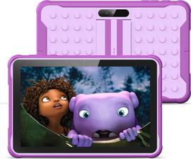 סטארט הום טאבלט לילדים עם מסך 10" ו-Android + כיסוי ומגן | 64GB אחסון | 2GB RAM | WiFi | מצלמות קדמית ואחורית | כולל Google Play צבע סגול