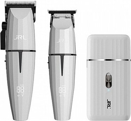 JRL סט מכונות מקצועי למספרות - JRL Ghost 2 White Professional Hair Styling Set