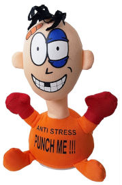 ORO בובת שחרור לחצים להצמדה לשולחן - !PUNCH ME