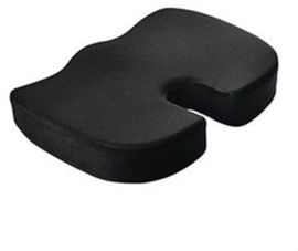 ORO כרית ישיבה לכסא / לרכב / למשרד עשויה MEMORY FOAM - צבע שחור