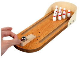 ORO מיני באולינג שולחני מעץ - Desktop Bowling