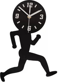ORO שעון קיר האיש הרץ – סמל למחשבה, תנועה ועשייה מתמדת