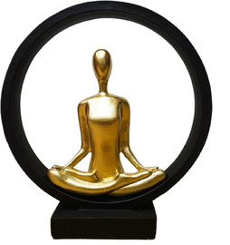ORO פסל אומנותי “יוגה / מדיטציה” מוזהב