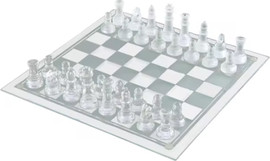 ORO משחק שחמט זכוכית - קטן 24.5X24.5