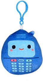 Squishmallow סקווישמלו בובה עם קליפס טדיתה הטלפון 9 ס"מ