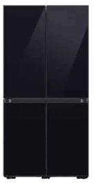 SAMSUNG מקרר מקפיא תחתון 4 דלתות סמסונג RF71A9132BK זכוכית שחורה Samsung