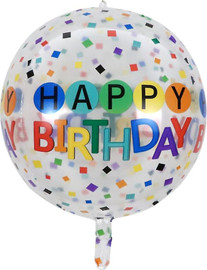מסיבלנד בלון קונפטי שקוף happy birthday