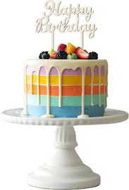 מסיבלנד טופר לעוגה  happy birthday רוז גולד
