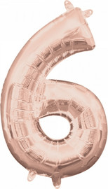 מסיבלנד בלון מספר 6-רוז גולד