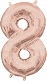 מסיבלנד בלון מספר 8-רוז גולד