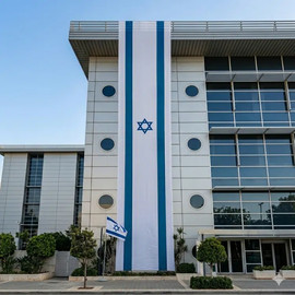 מסיבלנד דגל ישראל לבניין  ענק -25 מטר!
