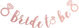 מסיבלנד שלט BRIDE TO BE רוז גולד
