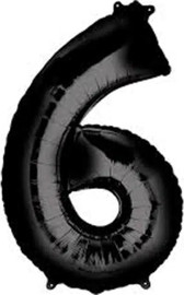 מסיבלנד בלון מספר 6-צבע שחור