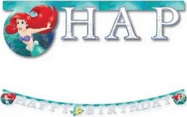 מסיבלנד באנר HAPPY BIRTHDAY אריאל בת הים
