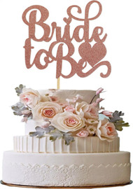 מסיבלנד טופר לעוגה Bride To Be רוז גולד נצנצים