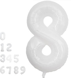 מסיבלנד בלון מספר 8 - לבן