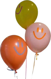 מסיבלנד חבילת בלוני גומי סמיילי צבעוניים-100 יחידות