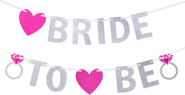 מסיבלנד שלט bride to be  ורוד כסף