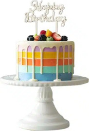 מסיבלנד טופר לעוגה Happy Birthday רוז גולד