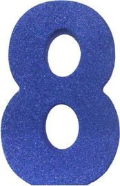 מסיבלנד מרכז שולחן מספר 8-כחול נצנצים