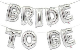 מסיבלנד סט בלונים למסיבת רווקות BRIDE TO BE בצבע כסף