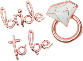 מסיבלנד סט בלוני bride to be כתב יד+ בלון טבעת