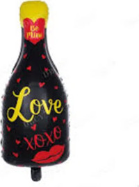 מסיבלנד בלון בקבוק שמפנייה LOVE שחור