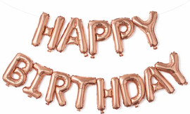 מסיבלנד סט בלונים HAPPY BIRTHDAY רוז גולד