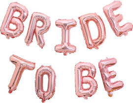 מסיבלנד סט בלונים לניפוח עצמי bride to be רוז גולד