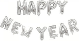 מסיבלנד סט בלונים לניפוח עצמי HAPPY NEW YEAR צבע כסף