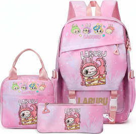 DNA Comfort סט תיקי LABUBU ורוד