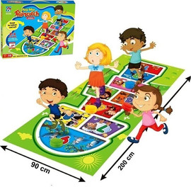 PlaySmart משחקי רצפה (חצר) ענקיים - משחק קלאס צבעוני ענק - משחקי ענק