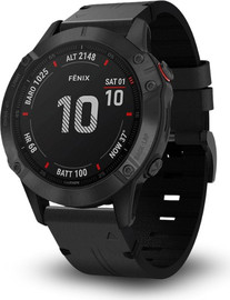 GARMIN רצועת עור אמיתי עם תפר Quickfit 26MM לשעוני גרמין Black