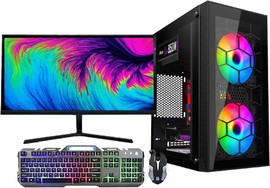 Intel מערכת מחשב שלמה לגיימינג מושלמת Intel® I7-13700F Geforce GTX 1030 WIN11 Samsung 27 Curved מחשב נייח - מסך - סט מקלדת ועכבר