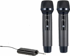 Sansui SANSUI זוג מיקרופונים אלחוטיים אוניברסלי לבידורית מיקרופון איכותי עובד עם כל הבידוריות