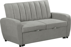Home Decor ספה דו מושבית מבד נפתחת למיטה זוגית דגם נפאל-אפור