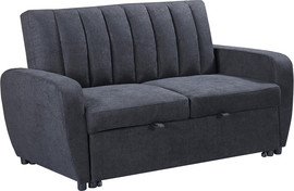 Home Decor ספה דו מושבית מבד נפתחת למיטה זוגית דגם נפאל-שחור