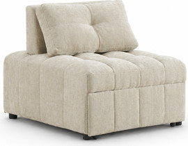 Home Decor כורסא נפתחת למיטת יחיד עם ראש מתכוונן דגם ליקר – קרם